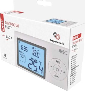 Programowalny Termostat Pokojowy Przewodowy Biały Emos P5607 Emos 3