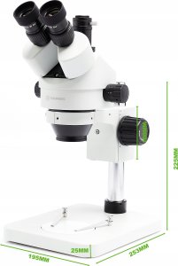 Mikroskop Techrebal Profesjonalny Mikroskop Stereoskopowy Kamera Lampa 56x LED 10HT Zestaw Pro 3