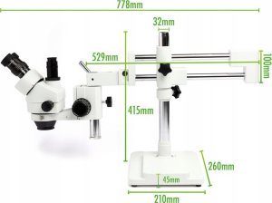 Mikroskop Stereoskopowy 10HW Kamera z Pomiarem 4K ULTRA HD Wyświetlacz 10 cali 6