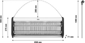 Lampa owadobójcza TEESA rażąca 36W(2x18W) 13