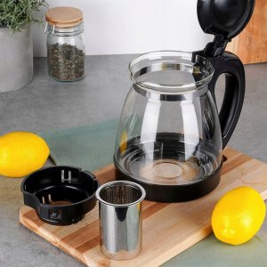 DZBANEK SZKLANY ZAPARZACZ Z SITKIEM 2L DO HERBATY ZIÓŁ 7