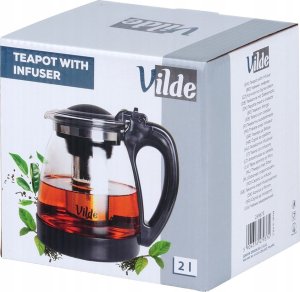 DZBANEK SZKLANY ZAPARZACZ Z SITKIEM 2L DO HERBATY ZIÓŁ 8