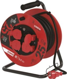 Ilgiklis - rite 4 lizdu 25m su izeminimu, 2.5mm2, 16A, 3680W, kabelis su gumine izoliacija H05RR-F3G, IP44 1