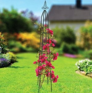 Metalowa pergola ogrodowa 200x40x40cm Kwadratowa podpora dla roślin pnących 4