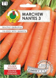 Nasiona marchew Nantes 3 średnio wczesna 6m taśmy zbiór letni i jesienny 1