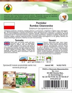 Pomidor Rumba Ożarowska 100 nasion wczesna odmiana o mięsistym miąższu 2