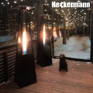 Parasol grzewczy Heckermann HS-PHM-H Czarny ogrzewacz tarasowy Piramida 2