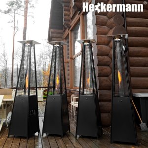 Parasol grzewczy Heckermann HS-PHM-H Czarny ogrzewacz tarasowy Piramida 3