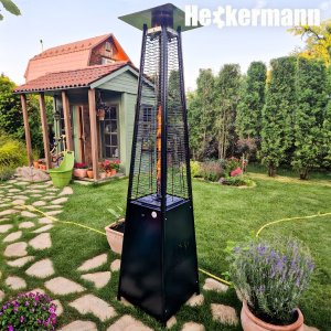 Parasol grzewczy Heckermann HS-PHM-H Czarny ogrzewacz tarasowy Piramida 5