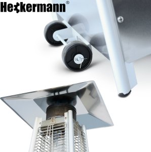 Parasol grzewczy Heckermann HS-PHM-H Czarny ogrzewacz tarasowy Piramida 8