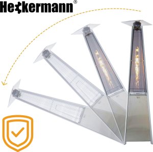 Parasol grzewczy Heckermann HS-PHM-H Czarny ogrzewacz tarasowy Piramida 9