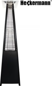 Parasol grzewczy Heckermann HS-PHM-H Czarny ogrzewacz tarasowy Piramida 10
