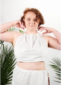 Biustonosz na saunę XXL w 100% naturalna bawełna Yeye Biały XXL 1