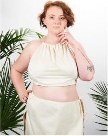 Biustonosz na saunę XXL w 100% naturalna bawełna Yeye Ecru XXL 1