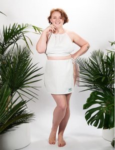 Biustonosz na saunę XXL w 100% naturalna bawełna Yeye Ecru XXXL 2