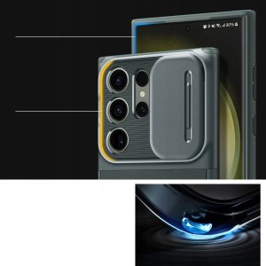 Etui Spigen Optik Armor na Samsung Galaxy S25 Ultra - zielone 8