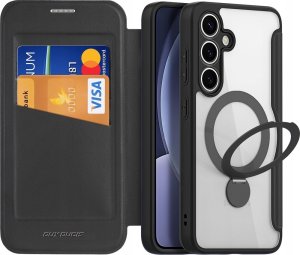 Dux Ducis Etui Skin X Pro na Samsung Galaxy S25 z MagSafe i portfelem - czarne 3