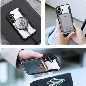 Dux Ducis Etui Skin X Pro na Samsung Galaxy S25 z MagSafe i portfelem - czarne 5