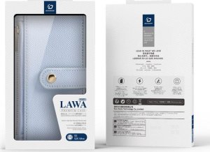 Etui skórzane Dux Ducis Lawa na Samsung Galaxy S25 Ultra z odłączanym portfelem magnetycznym - niebieskie 3