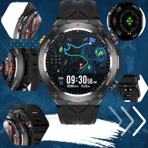 SMARTWATCH z GPS męski zestaw 3 paski 5