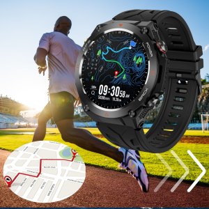 SMARTWATCH z GPS męski zestaw 3 paski 7