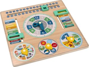 Drewniany kalendarz edukacyjny - tablica dla dzieci 2