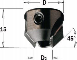 Gzymka Pogłębiacz do wierteł z 4 spiralami CMT 316.060.11 HW D3=6 D=16 RH 1