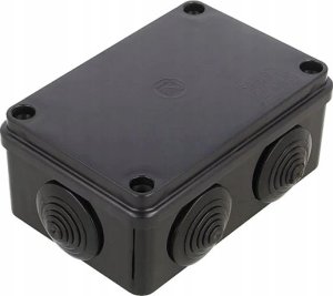 Puszka Natynkowa Hermetyczna Czarna Ip65 120 X 80 X 50Mm 6-Dławików S-Box 206C Pawbol 1
