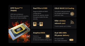 MINI-PC Minis Forum UM790 Pro Ryzen 9 7940HS 32GB RAM + 1TB 11