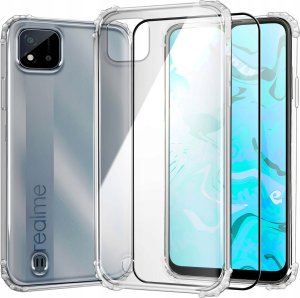 ETUI PANCERNE DO REALME C11 2021 | CASE SILIKON SLIM ANTI SHOCK   SZKŁO 9H 1