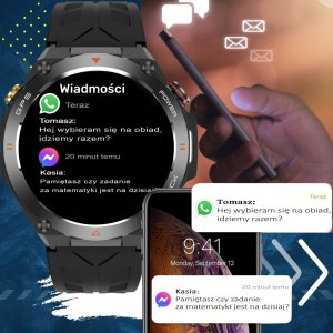 SMARTWATCH z GPS zegarek Rubicon dwa paski 8