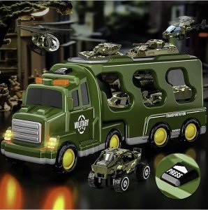 Transporter Wojskowy Zestaw Militarny Dla Dzieci Żołnierze Armia Czołg Auta 2