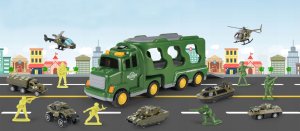 Transporter Wojskowy Zestaw Militarny Dla Dzieci Żołnierze Armia Czołg Auta 5