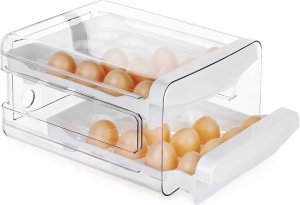 DWUPOZIOMOWY ORGANIZER POJEMNIK DO LODÓWKI NA 40 JAJEK 229164 2