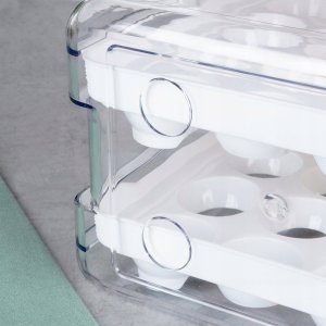 DWUPOZIOMOWY ORGANIZER POJEMNIK DO LODÓWKI NA 40 JAJEK 229164 5