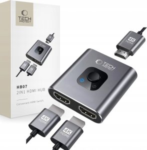 TECH-PROTECT HB07 HUB ADAPTER 2IN1 HDMI 4K 60HZ SPACE GREY 1