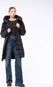 Damski płaszcz pikowany zimowy z kapturem Iguana Manka W rozmiar S 4