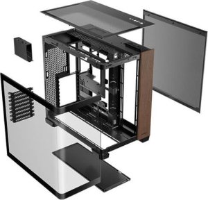 Antec C8 Curve Wood, Full Tower, PC, Black, Transparent, Wood, ATX, ITX, Glass, Plastic, Steel, Wood, 17.5 cm 2
