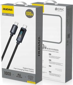 Kabel USB Dudao USB-C - USB-C 1 m Czarny (6976625334414) 3