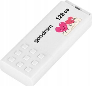 Pendrive GoodRam USB flash disk, USB 2.0, 128GB, UME2, white, UME2-1280W0R11-V, USB A, with cover 3