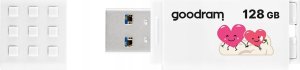 Pendrive GoodRam USB flash disk, USB 2.0, 128GB, UME2, white, UME2-1280W0R11-V, USB A, with cover 4