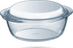 Naczynie żaroodporne  małe 1.3 L 1.3 litra z pokrywką okrągłe gładkie Pyrex 207A 1