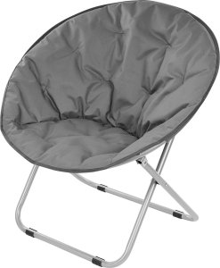 FOTEL CAMPINGOWY MOON 82x68x79CM CIEMNY SZARY ENERO CAMP 4