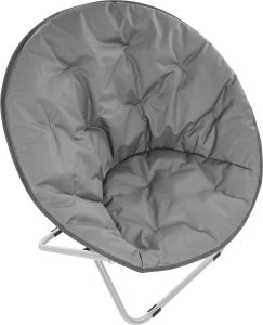 FOTEL CAMPINGOWY MOON 82x68x79CM CIEMNY SZARY ENERO CAMP 5