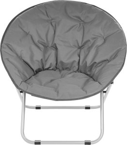 FOTEL CAMPINGOWY MOON 82x68x79CM CIEMNY SZARY ENERO CAMP 6