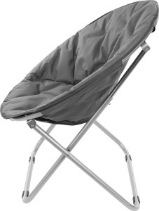 FOTEL CAMPINGOWY MOON 82x68x79CM CIEMNY SZARY ENERO CAMP 9
