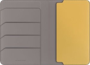 UNIQ Belmont Passport Case RFID Blocking Gray/Yellow 2