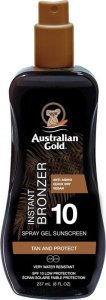 Australian Gold Żel W Sprayu Z Bronzerem SPF10 1