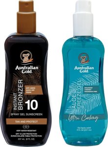 Australian Gold Spray Gel Bronzer SPF10 + Aloe Freeze 1