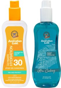 Australian Gold Spray Gel SPF30 + Chłodzący Spray 1